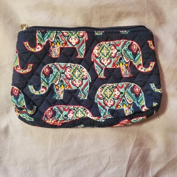 N.Gil Handbags - N. Gil Large Cloth Makeup Bag With Elephants Design